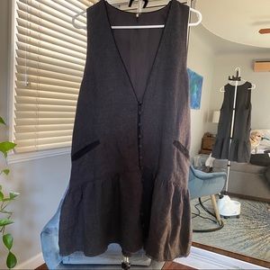 Free People gray and black mini dress